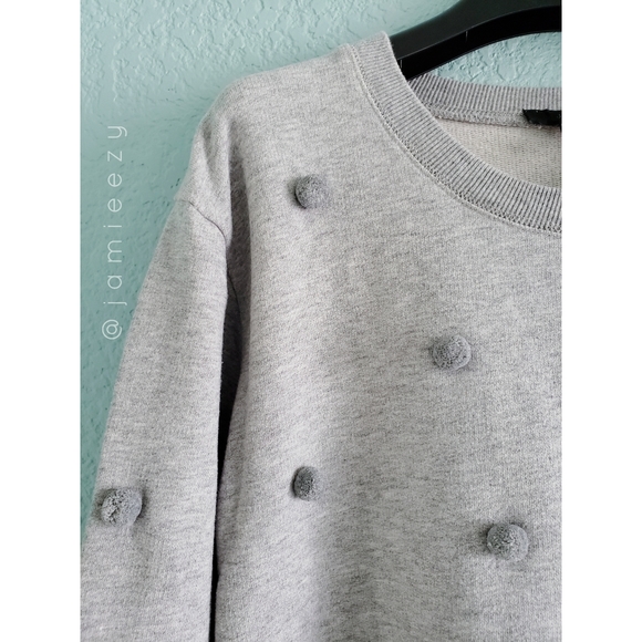 J.Crew | Pom Pom Crew Neck Sweatshirt - Picture 2 of 7